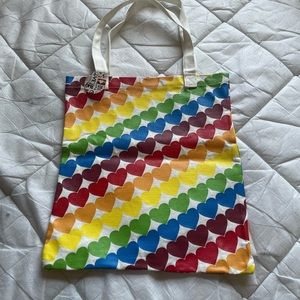 Rainbow hearts tote bag READ DESCRIPTION